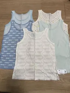 ユニクロ 100cm コットンメッシュタンクトップ 5着セット
