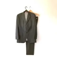 紳士服匠高砂屋Elegance　ダークグレー ストライプ ビジネススーツ春夏