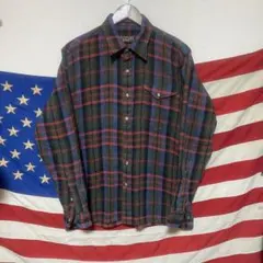 70s ONE ウールシャツ ネルシャツ USA製 ヴィンテージ アクリル混