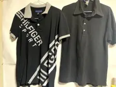 トミーヒルフィガー ポロシャツ＋黒ポロシャツ 2点セット メンズM