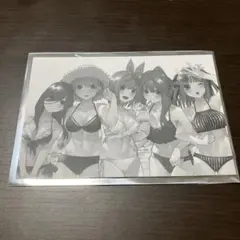 五等分の花嫁 アトレ秋葉原 全員集合　水着 マットポストカード