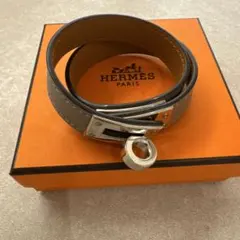 HERMES ケリー ブレスレット レザー グレーのサムネイル