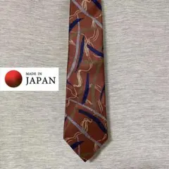 新品未使用 日本製 lorenzo シルク ネクタイ ブラウン