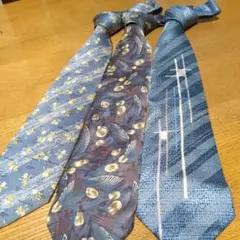 青系ネクタイ3本セット