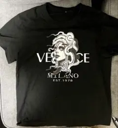 【希少】VERSACE MILANO Tシャツ ブラック L メデューサ　ロゴ