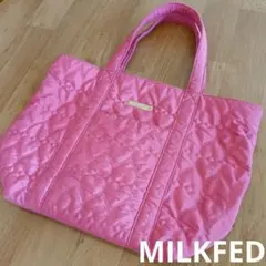 MILKFED バッグ　ピンク　キルティング　ハート　トートバッグ　手提げ