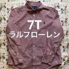 ラルフ・ローレン 7T 長袖シャツ 赤チェック