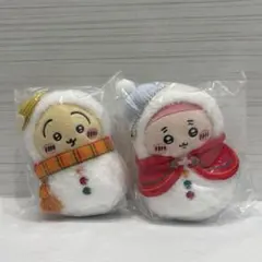 ちいかわエニマイくじ　雪だるまマスコットE賞（うさぎ・古本屋　カニちゃん)