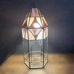 GALA WORKS ランタンシェード ステンドグラス　イエロー×レッド GALA WORKS ランタンシェード ステンドグラス イエロー×レッド - メルカリ