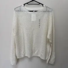 【新品】ユニクロ　3Dメッシュクルーネックセーター
