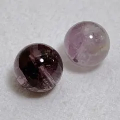 cs484/SALE！天然石◇パープルファントムクォーツ　約12mm 2個