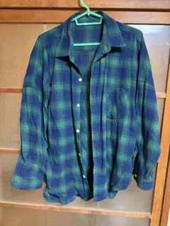 【Cloudstyle】オーバーサイズ オンブレチェックシャツ Lサイズ