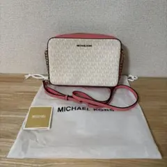 MICHAEL KORS ショルダーバッグ ピンク/ホワイト 保存袋付き