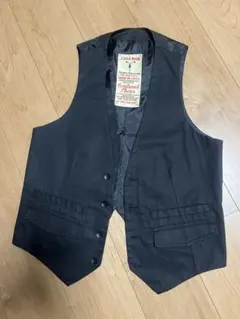 ZARA MAN（ザラ マン）のブラックコットンジレ（ベスト）M