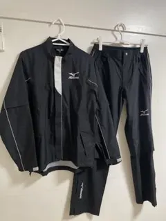 極美品Mizuno ゴルフナイロンジャケットとパンツのセットM