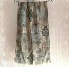 美品MaxMara イタリア製モチーフ柄ストール/スカーフ