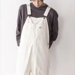 Dickies ディッキーズ　オフホワイト　オーバーオール　サロペット　男女兼用