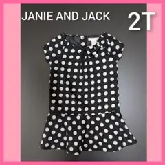 ✨️美品✨️　ジャニーアンドジャック　半袖　ドットワンピース【2T】のサムネイル