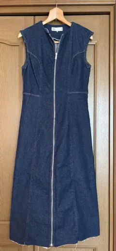 ZARA ダークデニム ノースリーブワンピース