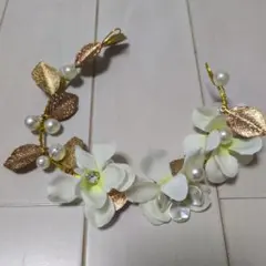 花とパールのヘアアクセサリー