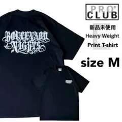 新品未使用 プロクラブ ヘビーウエイト プリント 半袖 Tシャツ E柄 M 黒