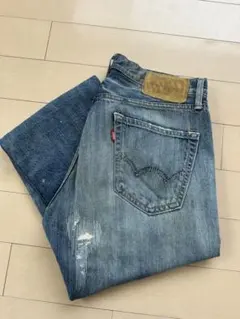 EDWIN ライトブルー ダメージデニム