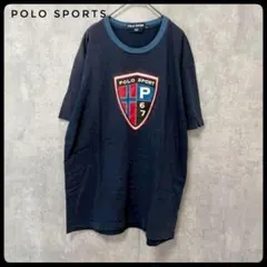 90s　POLO SPORT　ラルフローレン　P67 ビッグロゴ　Tシャツ　L