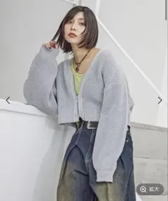 PAGEBOY ラメZIPショートカーディガン