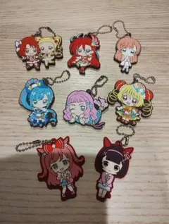 ウマ娘＆プリキュア　ラバーキーホルダー 8個セット