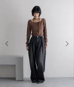 【LOWRYS FARM】タックワイドデニム