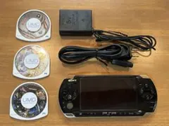 SONY PSP ブラック 本体ジャンク＋ソフト3本セット