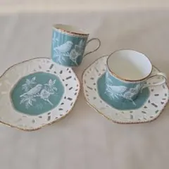 ナルミ ボーンチャイナ メッシュ カップ&ソーサー2客