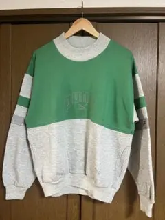 PUMA 80〜90年代　ビンテージスウェット　グレー×グリーン