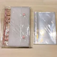 シール帳 クリアバインダー A6 リフィル10枚セット ピンク 桃色