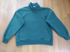 GUダークグリーン ハーフジップ トレーナー　Ｌサイズ　メンズ
