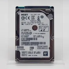 HGST 1TB HDD 2.5インチ 4023h 正常判定