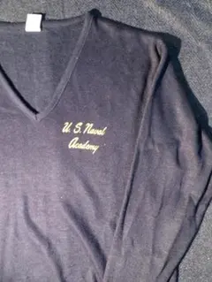 80s トリコタグ USA製 ミリタリー USNAVY 訓練学校 濃紺