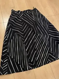 美品！COUP DE CHANCEクードシャンスのストライプフレアスカートS