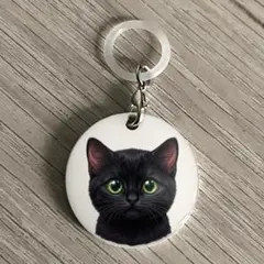 黒猫 ペットボトルマーカー 猫チャーム ハンドメイド