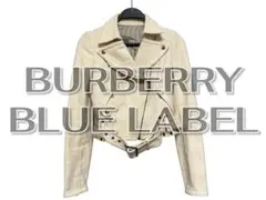 ②バーバリーブルーレーベル ライダース 38 ベージュ ショート丈 ジャケット