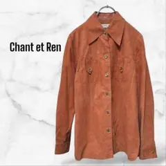 【Chant et Ren】ベロアジャケットシャツ ボタンダウン 高見え レトロ