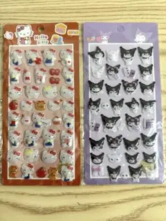 ハローキティ＆クロミちゃん 立体シールセット