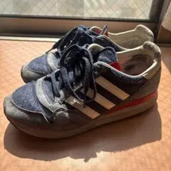 adidas スニーカー ネイビー/グレー/レッド