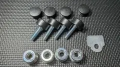 メタルラック用の脚部分と脚の受け、ポールのキャップのセット