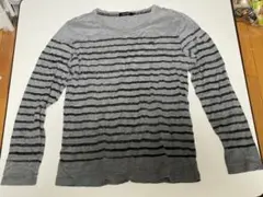 バーバリーブラックレーベル　長袖　カットソー　ロングTシャツ　ボーダーペイント