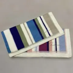 ハンカチ2枚　ストライプ