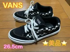 K*p様 ★美品★VANS チェッカー【26.5cm】スニーカー 白黒
