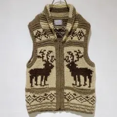 NICOLE CLUB FOR MEN ダブルジップカウチンニットベスト 46