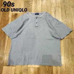 希少　90s　オールドユニクロ　コットン　ワッフルTシャツ　レア　M