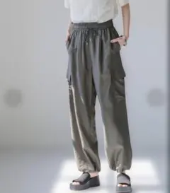 LOWRYSFARM ダブルウエスト カーゴパンツ